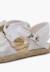 Espadrilles cérémonie fleurs organza Blanc+Écru 6 - vertbaudet enfant 