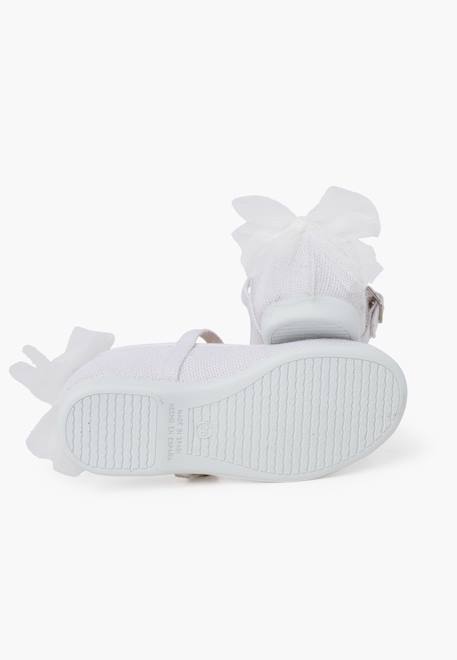 Chaussures babies cérémonie nœud de tulle Beige+Blanc+Menthe+Rose claire 9 - vertbaudet enfant 
