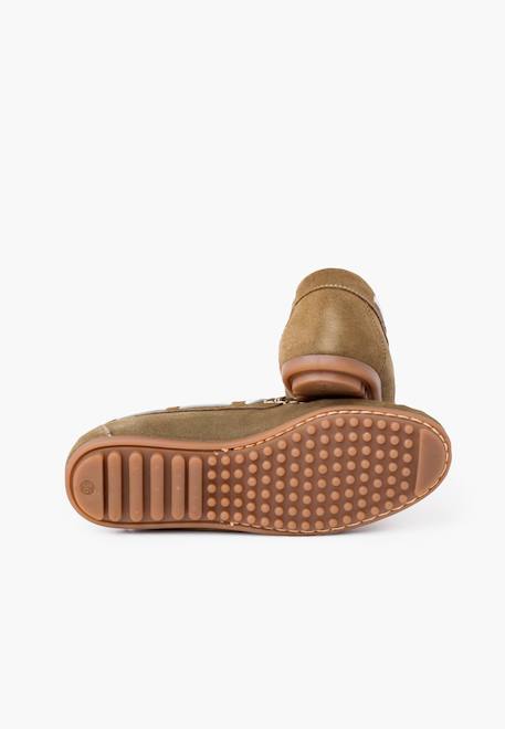 Mocassins de cérémonie en suède avec nœud pour garçon Vert 3 - vertbaudet enfant 