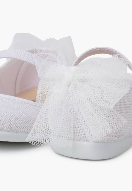 Chaussures babies cérémonie nœud de tulle Beige+Blanc+Menthe+Rose claire 12 - vertbaudet enfant 