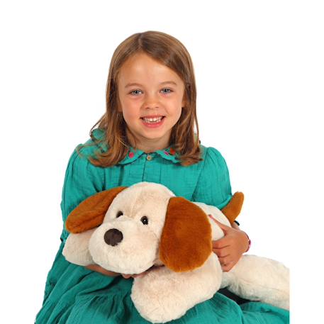 Peluche chien allongé Douceur 50 cm Beige 5 - vertbaudet enfant 