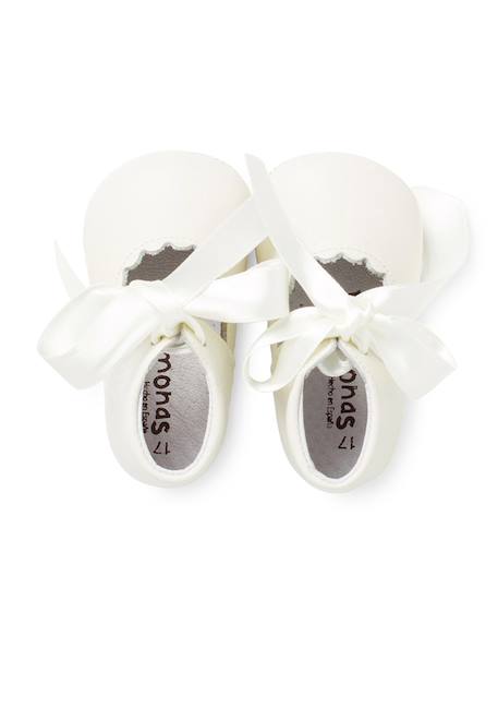 Chaussures à ruban pour cérémonies Beige+Blanc 5 - vertbaudet enfant 