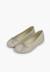 Ballerines de cérémonie en lin pour fille Blanc+Bleu marine+Écru 16 - vertbaudet enfant 