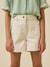 Short fille denim couleur Ecru+Rose tendre+Sable 5 - vertbaudet enfant 