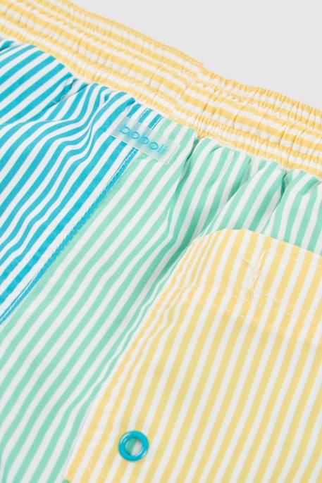 Maillot de bain en tissu recyclé à rayures Blanc 4 - vertbaudet enfant 