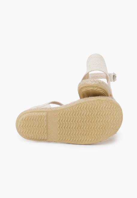 Espadrilles fille broderie cérémonie Écru 3 - vertbaudet enfant 