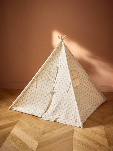 Tente enfant charly en gaze de coton Carreaux bleu+Imprimé  bianca 11 - vertbaudet enfant 