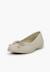 Ballerines de cérémonie en lin pour fille Blanc+Bleu marine+Écru 14 - vertbaudet enfant 