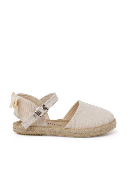 Espadrilles cérémonie nœud arrière en gros-grain Blanc+Écru 7 - vertbaudet enfant 