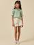 Short fille denim couleur Ecru+Rose tendre+Sable 4 - vertbaudet enfant 