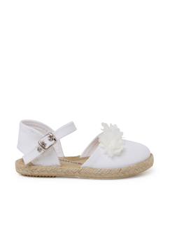 Chaussures-Espadrilles cérémonie fleurs organza