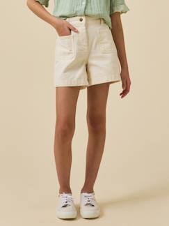 Short fille denim couleur  - vertbaudet enfant