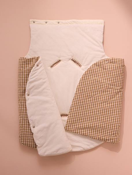 Nid d'ange en percale de coton Vichy caramel 5 - vertbaudet enfant 