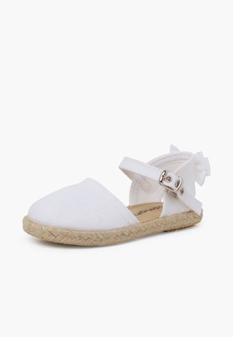 Espadrilles cérémonie nœud arrière en gros-grain Blanc+Écru 2 - vertbaudet enfant 