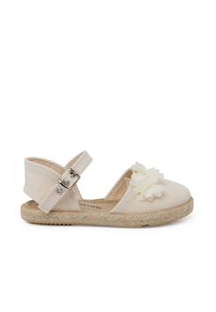 Chaussures-Espadrilles cérémonie fleurs organza