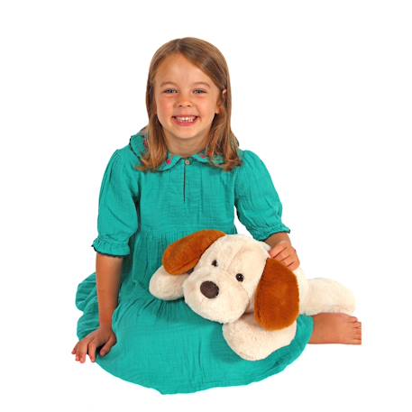 Peluche chien allongé Douceur 50 cm Beige 4 - vertbaudet enfant 