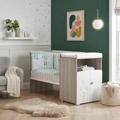Lit bébé combiné évolutif en bois - teddy  - vertbaudet enfant