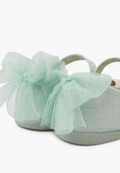 Chaussures babies cérémonie nœud de tulle Beige+Blanc+Menthe+Rose claire 18 - vertbaudet enfant 