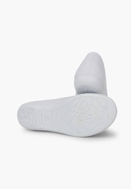 Ballerines de cérémonie en lin pour fille Blanc+Bleu marine+Écru 3 - vertbaudet enfant 