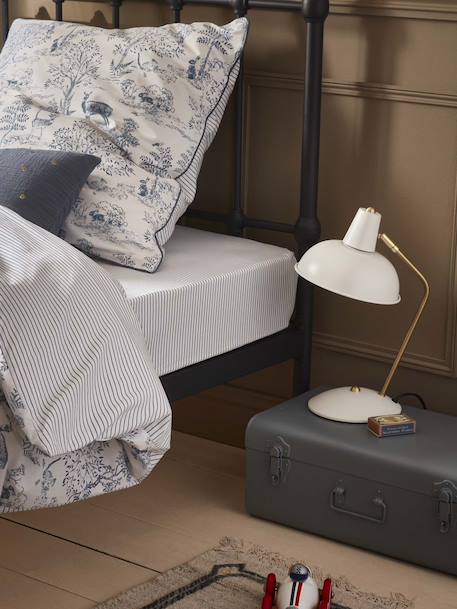 Drap-housse rayé 'esprit petit jouy' Rayure bico bleu+Rayure bico rose 3 - vertbaudet enfant 