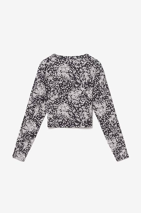 Tee-shirt comegi Black flower 3 - vertbaudet enfant 