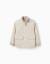 Veste avec doublure et capuche amovible Beige clair+Bleu 2 - vertbaudet enfant 
