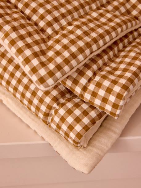 Petit boutis en gaze de coton Vichy caramel 2 - vertbaudet enfant 
