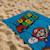 Serviette de bain et de plage imprimée 100% coton, super mario yoshi Bleu 2 - vertbaudet enfant 