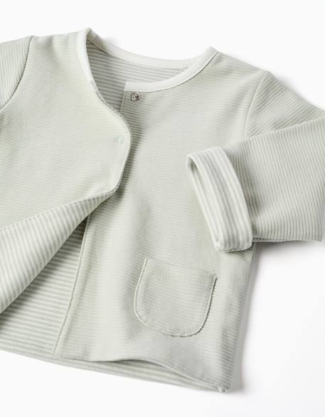 Veste réversible en coton Vert clair 4 - vertbaudet enfant 
