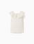 Top sans manches en coton avec col brodé Blanc+Bleu foncé 2 - vertbaudet enfant 