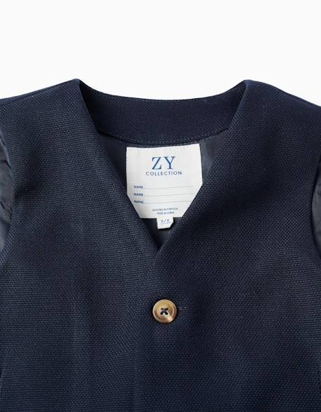 Gilet sans manches en piqué avec poches décoratives Bleu 4 - vertbaudet enfant 