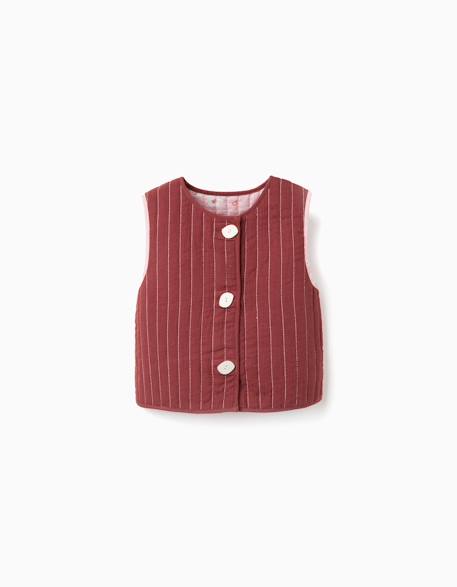 Gilet réversible matelassé à motif floral Marrón 2 - vertbaudet enfant 