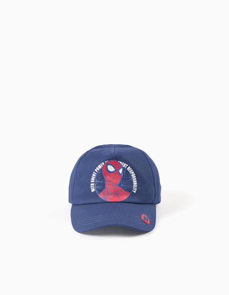 Casquette en coton sergé avec imprimé spider-man Bleu foncé 1 - vertbaudet enfant 