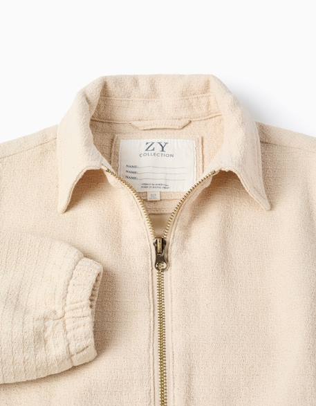 Blouson aviateur en coton avec poches à rabat Blanc 3 - vertbaudet enfant 