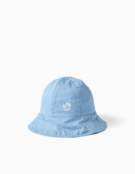 Fille-Accessoires-Chapeau-Bob en jean réversible avec imprimé floral