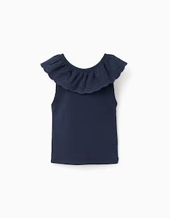 Top sans manches en coton avec col brodé  - vertbaudet enfant