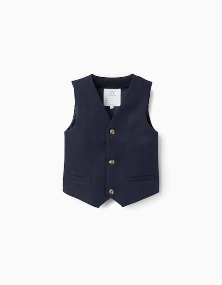 Garçon-Gilet sans manches en piqué avec poches décoratives