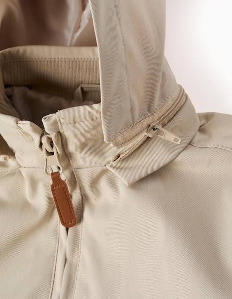 Veste avec doublure et capuche amovible Beige clair+Bleu 4 - vertbaudet enfant 
