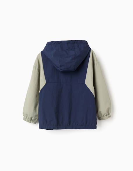 Parka à capuche et extrémités élastiques Bleu foncé 2 - vertbaudet enfant 
