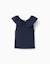 Top sans manches en coton avec col brodé Blanc+Bleu foncé 5 - vertbaudet enfant 