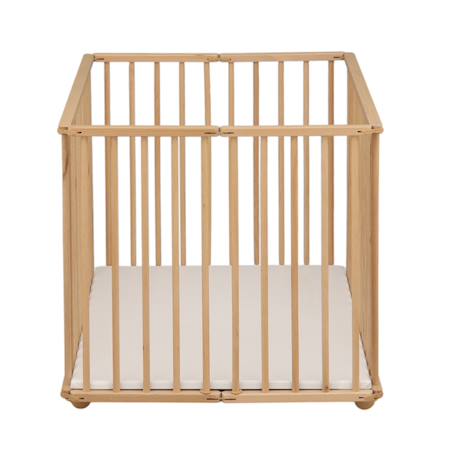 Parc bébé pliant 75x100cm avec roulettes et fond réglable - petit mobilier Blanc+Marron 7 - vertbaudet enfant 