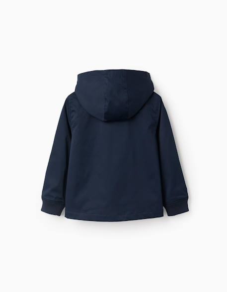 Veste avec doublure et capuche amovible Beige clair+Bleu 9 - vertbaudet enfant 