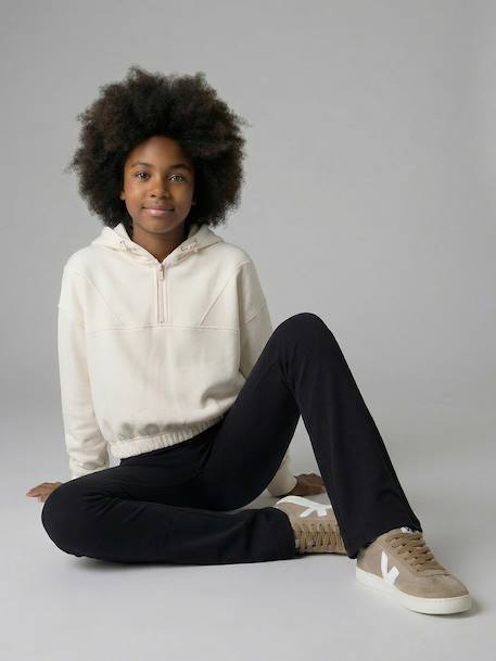 Sweat fille capuche sport vanille 5 - vertbaudet enfant 