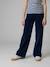 Pantalon large velours marine 1 - vertbaudet enfant 