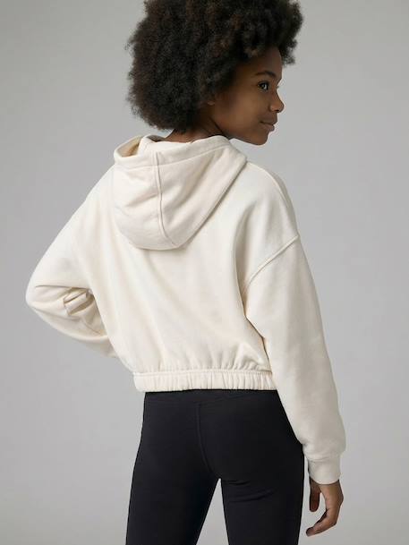 Sweat fille capuche sport vanille 6 - vertbaudet enfant 