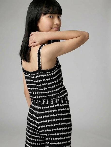 Fille-T-shirt, sous-pull-T-shirt-Débardeur en maille fantaisie fille