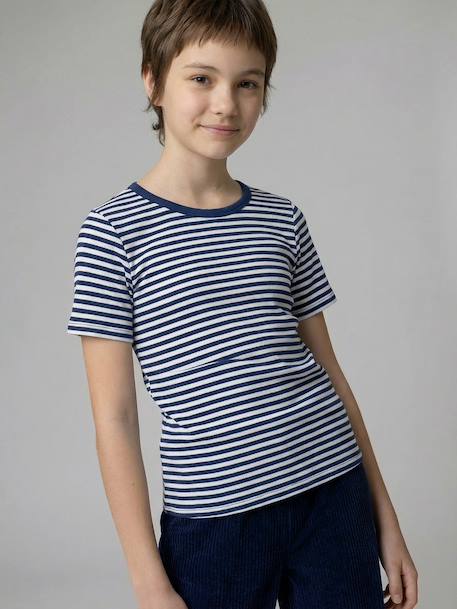 Lot 3 T-shirt côtelé écru 2 - vertbaudet enfant 