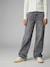 Pantalon large fille denim bleu moyen+denim gris 6 - vertbaudet enfant 