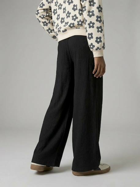 Pantalon large fille maille anthracite 6 - vertbaudet enfant 