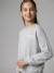 Sweat essentiel fille Jonen gris chiné 1 - vertbaudet enfant 